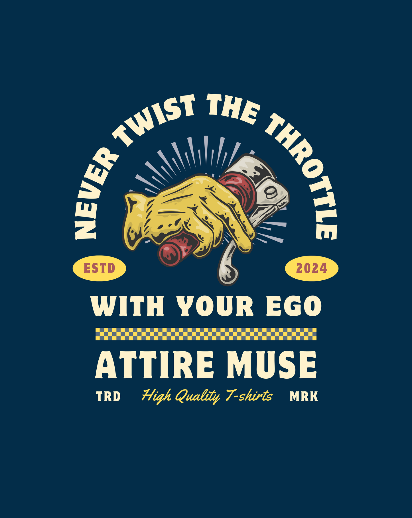 " NEVER TWIST THE THROTTLE " OVERSIZE T-SHIRT
