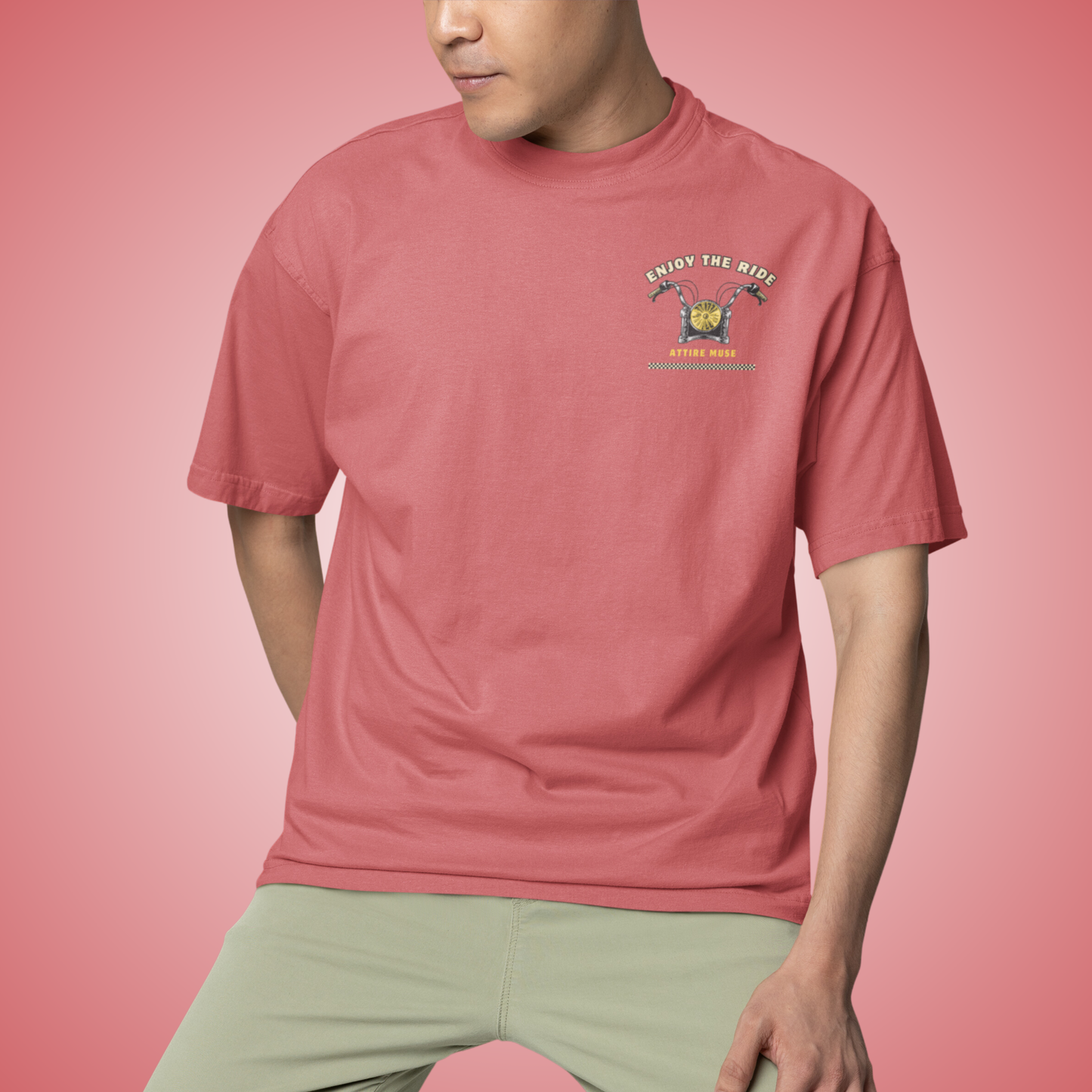 " ENJOY THE RIDE " OVERSIZE T-SHIRT