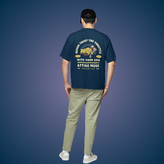 " NEVER TWIST THE THROTTLE " OVERSIZE T-SHIRT