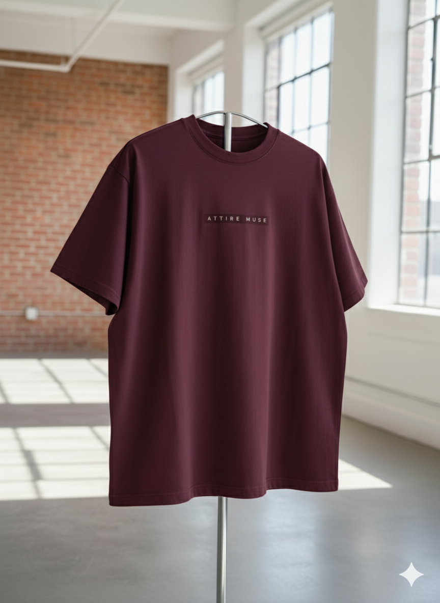 The Muse Essential - Box Tee - Wine