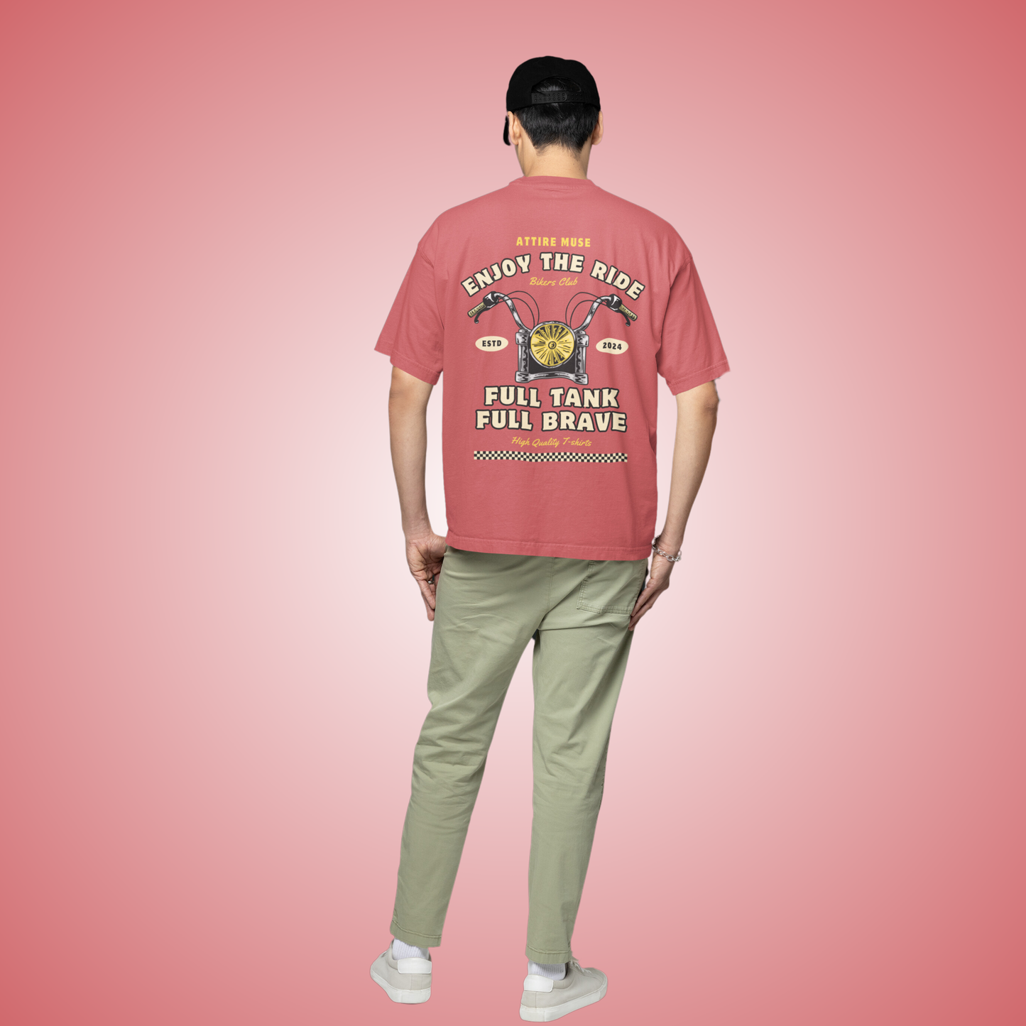 " ENJOY THE RIDE " OVERSIZE T-SHIRT